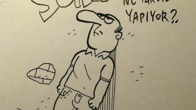 Sizce bu adam ne taklidi yapıyor?