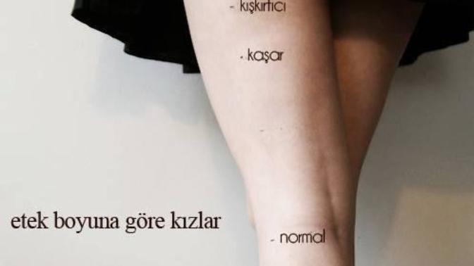 Etek boyuna göre kızlar gerçekten böyle mi görüyorsunuz?