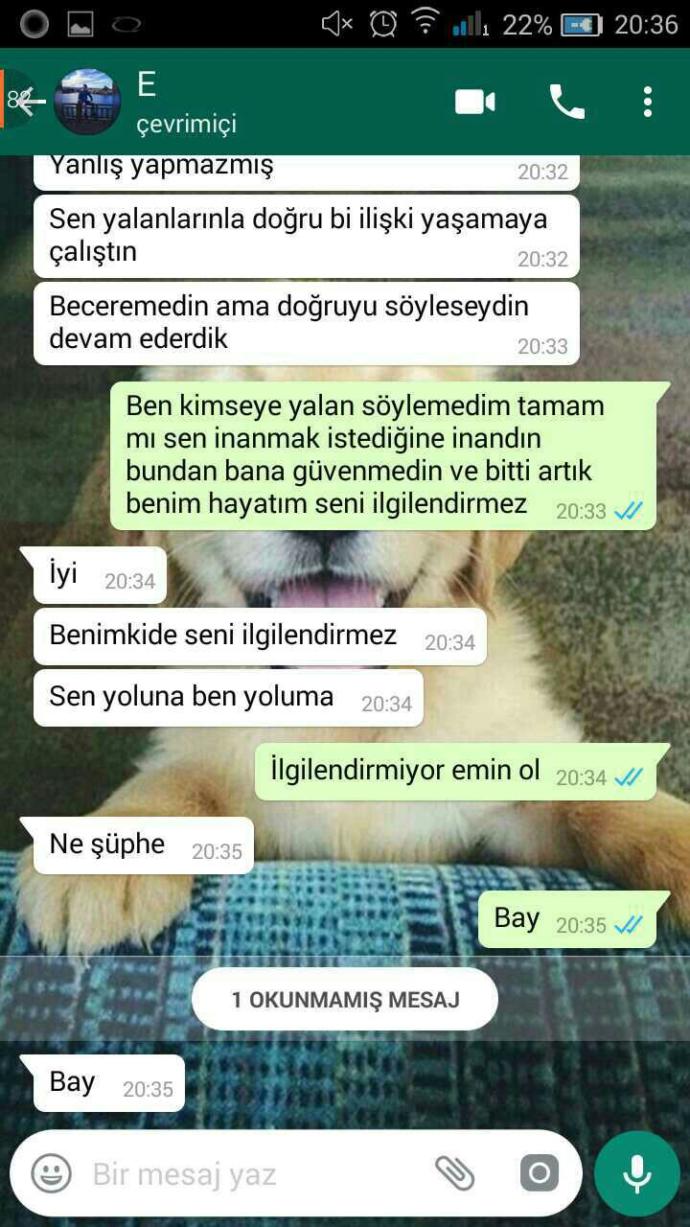 Eski erkek arkadaşım bana mesaj attı ??