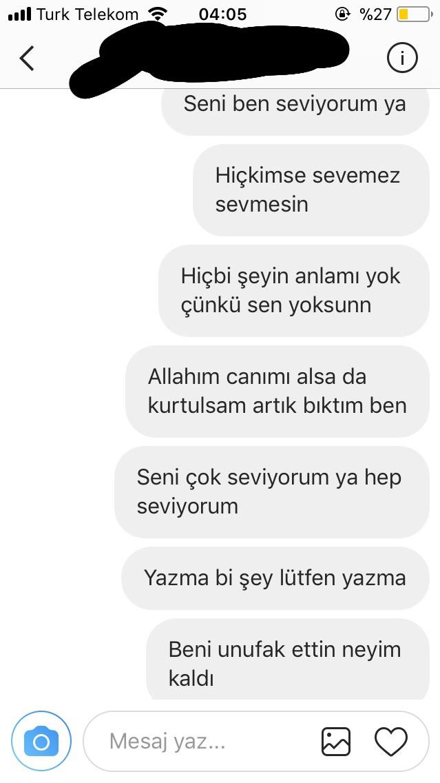 Erkek karşılıksız seven kızın attığı bu mesajları görünce ne hisseder?