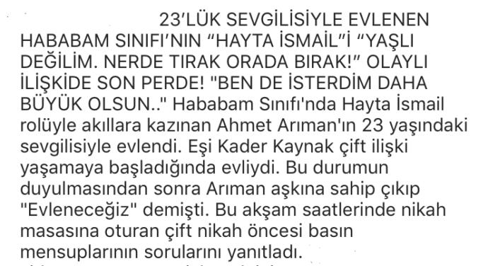 Hababam sınıf’ıyla tanınan “hayta ismail” Ahmet Arıman, karısını boşayıp 23 yaşındaki sevgilisiyle evlendi, ne düşünüyorsunuz?