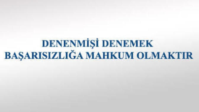 Denenmişi tekrar dener misiniz?