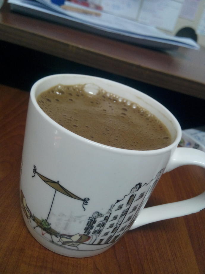 Yorgunluk Kahvesi içelim dedim kahvemin köpüğü nasıl olmuş...😄..😊😊?