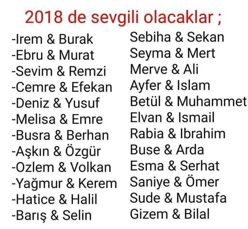 2018 de sevgili olacaklar??