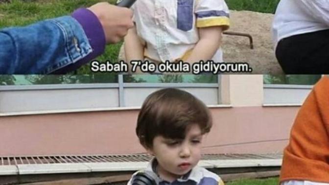 Seni sabahın köründe uyandıran eğitim sisteminin Allah belasını versin. Çok tatlı değil mi ya 😍 ?