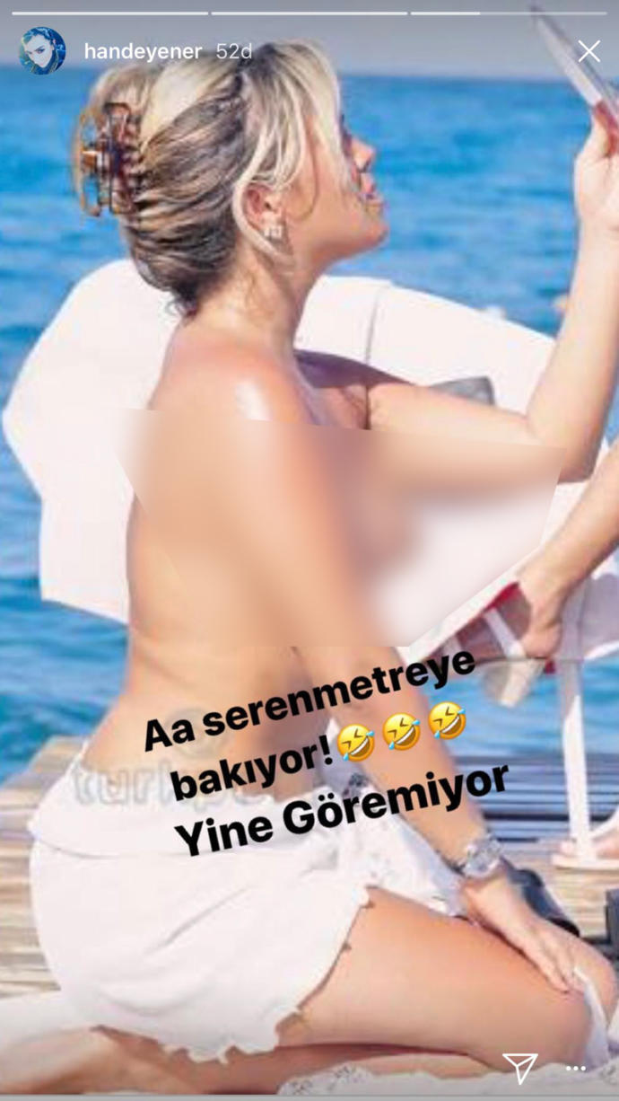 1 numarayım diyen Hande'ye, inanmayan Seren Serengil, Kendini sosyal medyada çıplak buldu. Sizce de belaltı vuran Hande haksız mı?
