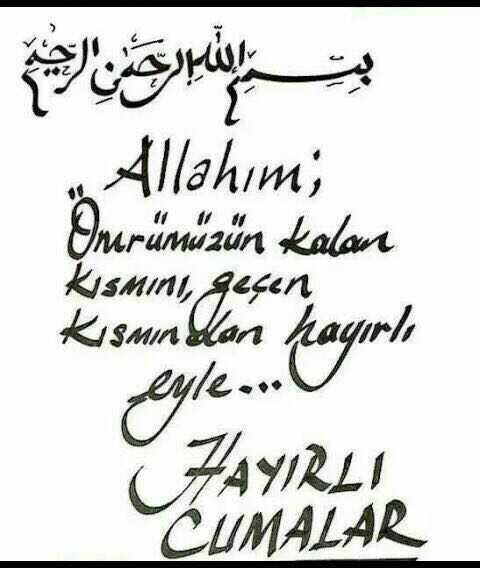Cuma mesaji atar mısınız😊??