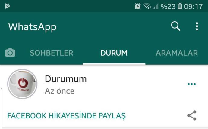 WhatsApp story