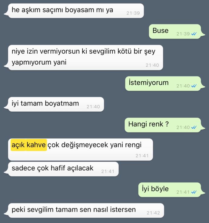 Saçını boyatmak istemeyen sevgilini nasıl ikna edersin?