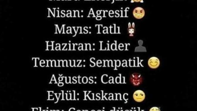 Sen hangi ayda doğdun?