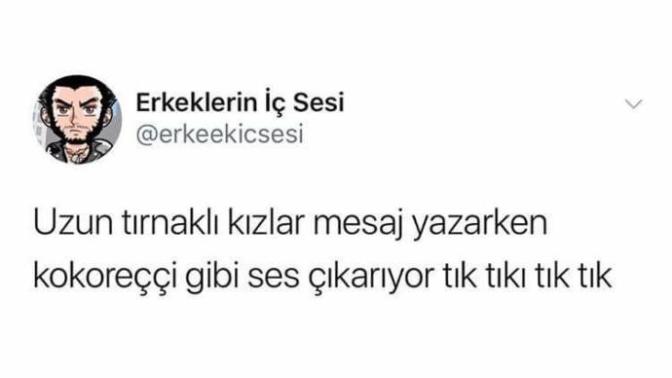 Kadınlar uzun tırnaklarla nasıl mesaj yazıyor acaba?