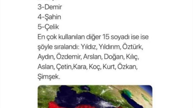 En çok rastladığınız soyadı nedir?