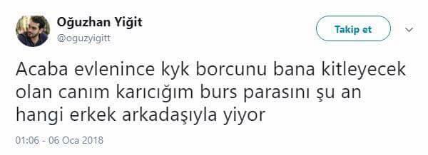 Burs parasını sevgilisiyle yiyip ilerde bu borcu kocası olacak adama ödetecek kızlarımız burda mı? 