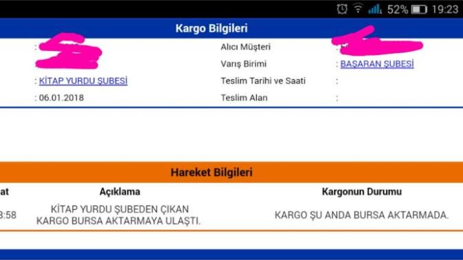 Kargo Bursa aktarmaya ulaştı yazıyorsa kargom Bursa'da mi demektir?