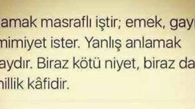 Zorla güzellik olmaz da..! zorla yanlış anlamak olur mu sizce?
