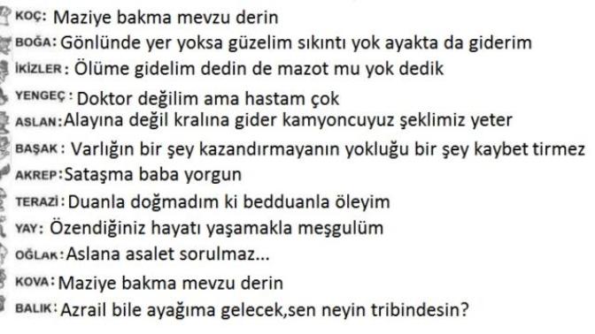 Burcunuza göre hangi kamyon arkası sözsünüz?