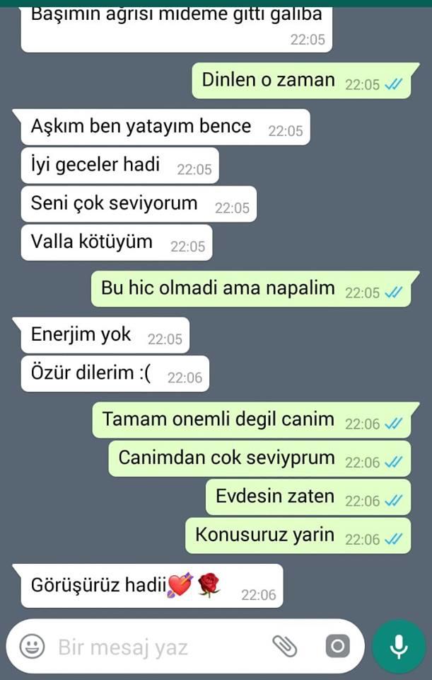 SEVGİLİMLE SON WP KONUŞMAMIZ KAÇMAYA MI ÇALIŞIYOR?
