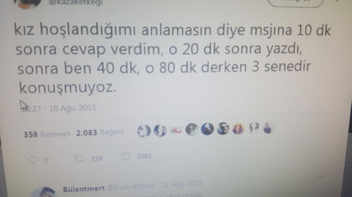 Bilerek geç cevap verdiğiniz mesajlar oldu mu?