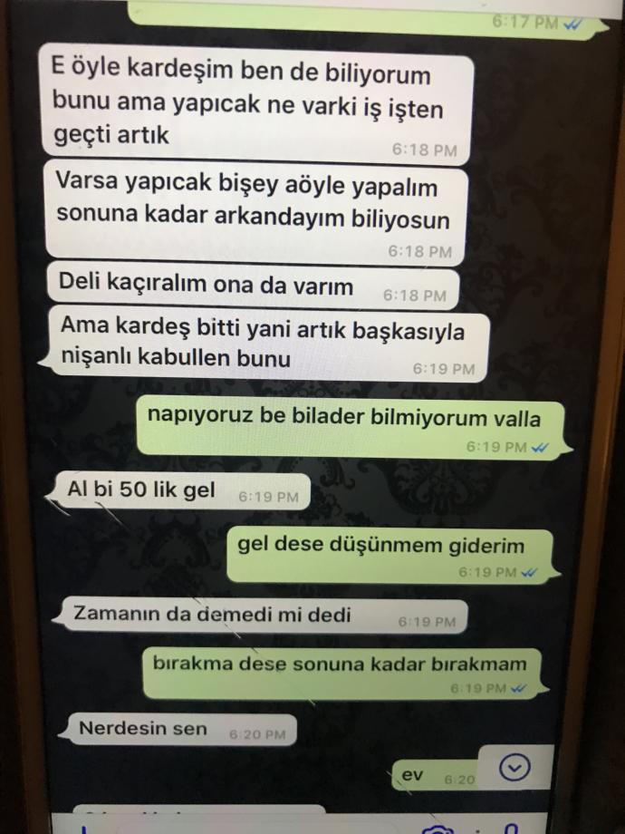 Sevgilimin telefonunda bu konusmayi buldum? Siz napardiniz? (resimli)?
