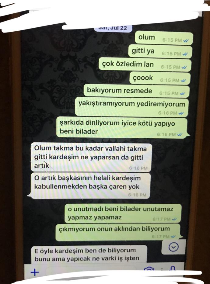 Sevgilimin telefonunda bu konusmayi buldum? Siz napardiniz? (resimli)?