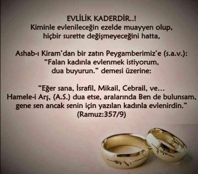 Evlilik kader mi belli mi evlenecegimiz kisi kaygilanmaya gerek var mi?