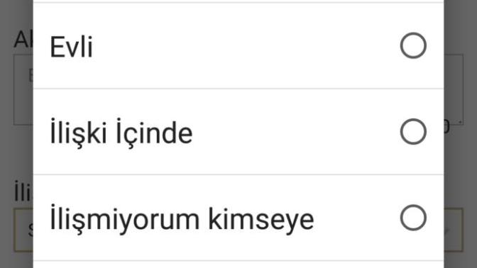 İlişki durumunuz nedir?