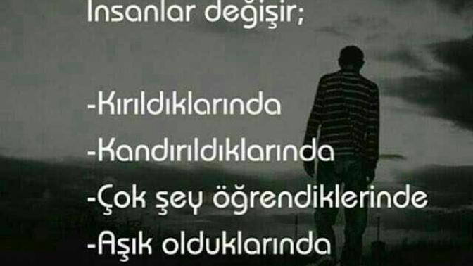 ' insanlar değişir mi ' ?