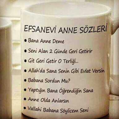 Annenin sürekli söylediği klişe söz nedir??