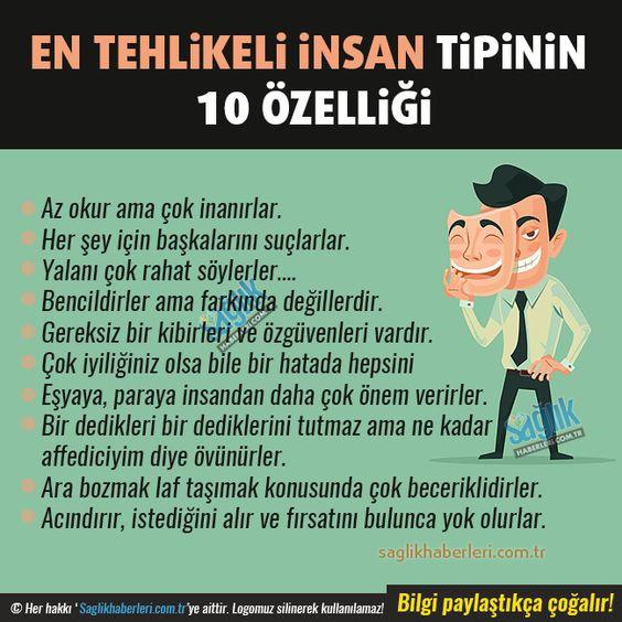 Tehlikeli bulduğunuz ve her zaman uzak durmaya çalıştığınız insan tipleri hangileridir?