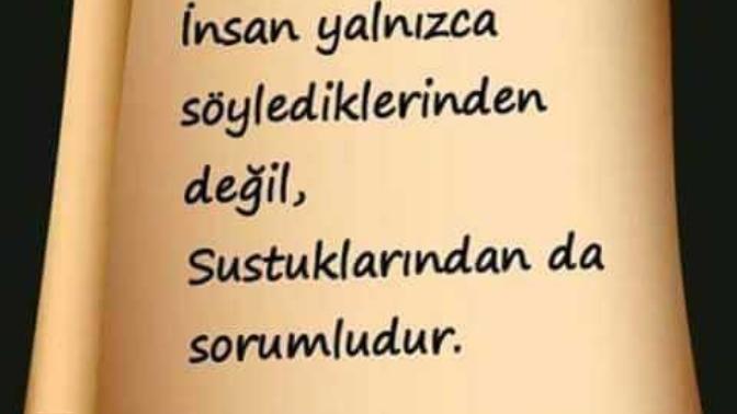 Bilipte susan dilsiz şeytandır ! Bir şeyi bilipte sustuğunuz oldumu?