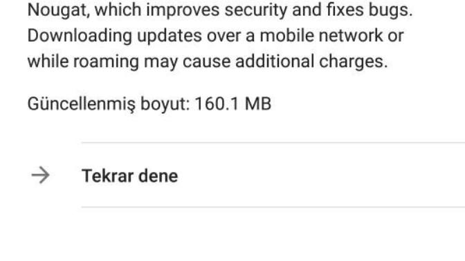 Arkadaşlar sistem güncelleme geldi ama sürekli hata veriyor ne yapmam lazım?