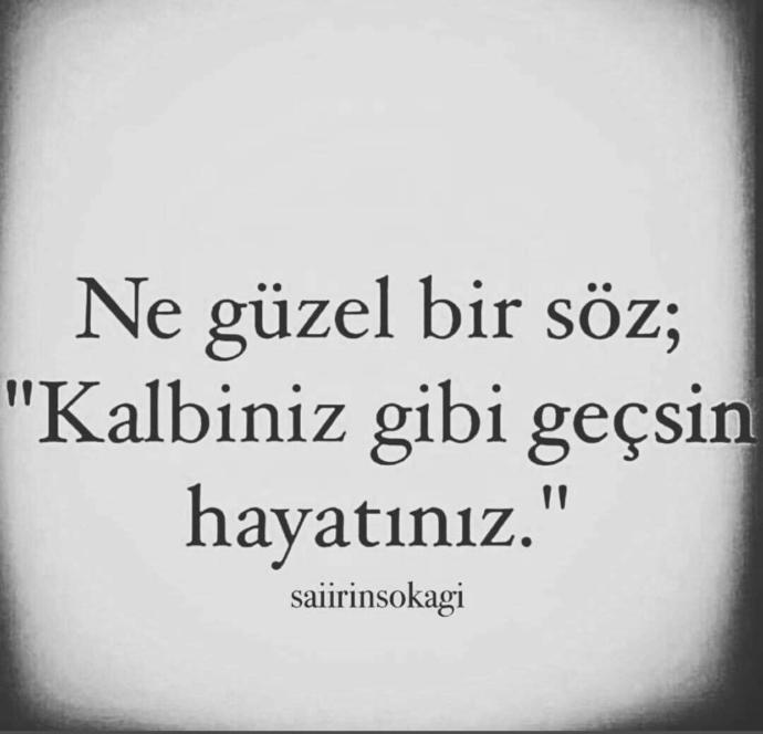 Hayatiniz kalbiniz gibi gecsin desem, hayatiniz nasil gecer ?