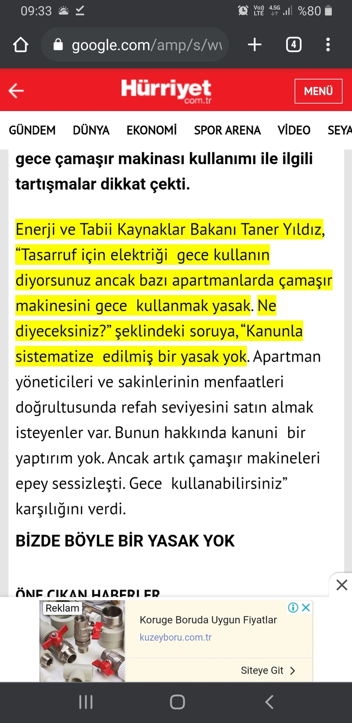 Gece çamaşır makinesi çalıştıran komşularınız var mı?