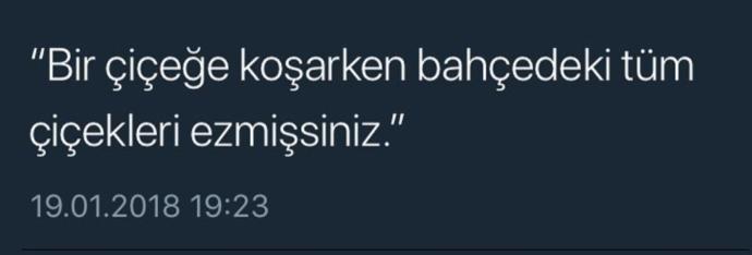 Bir çiçeğe koşarken bahçedeki tüm çiçekleri ezer misiniz ?