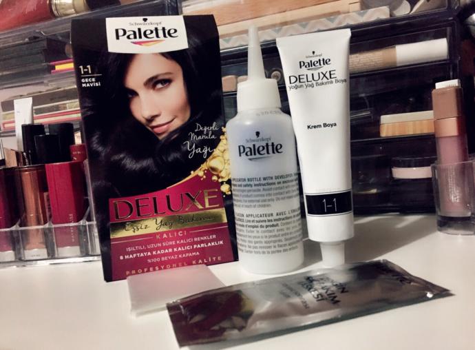 Palette Deluxe 1.1 Gece Mavisi Saç Boyası!