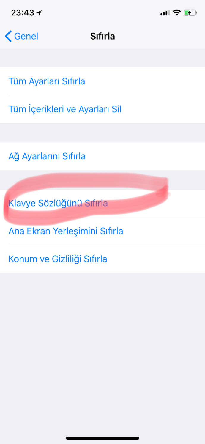 İPhone klavye sorunu?