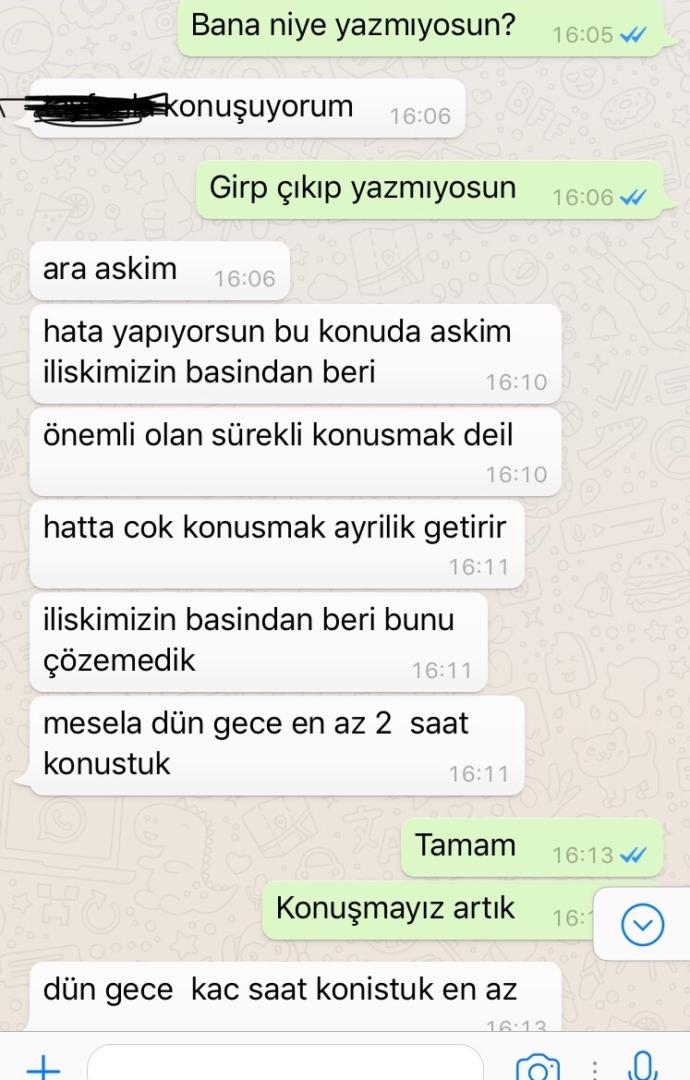 Bu kişi benim 1buçuk yıllık sevgilim. Yorumlarmısınız kim haklı?