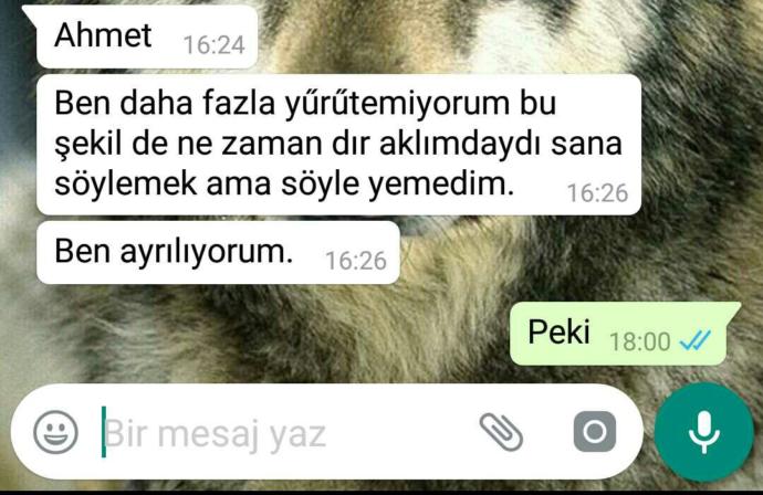 "Ayrılmak istiyorum" diyen sevgiliye ne cevap verilmeli?