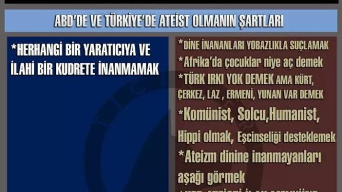Türkiye'de ateizm din haline gelmedi mi sizce?