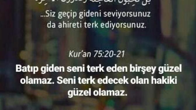 "Her canlı ölümü tadacaktır ve sonra bize döndürüleceksiniz." Hal böyle iken hala mutsuz musun?