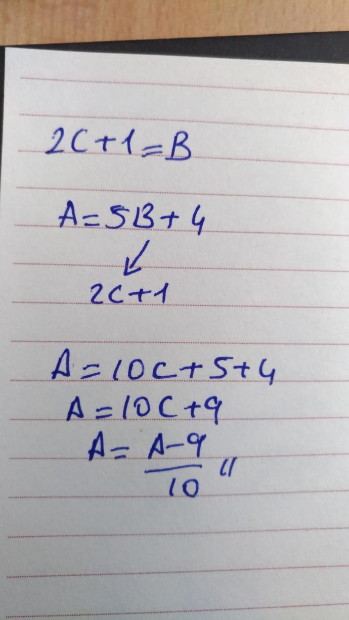 C nin A türünden eşiti bölme?