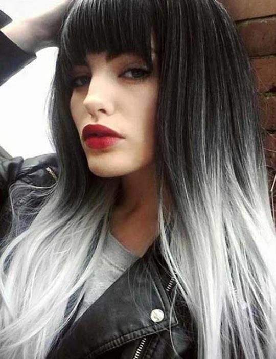 siyah beyaz saç 