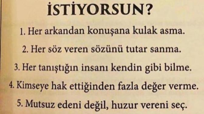 Sizin mutluluk tavsiyeleriniz var mı?