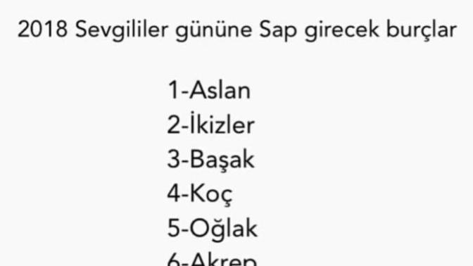 Sevgililer gününe sap girecek burçlar belli oldu. Senin burcun hangisi😂?
