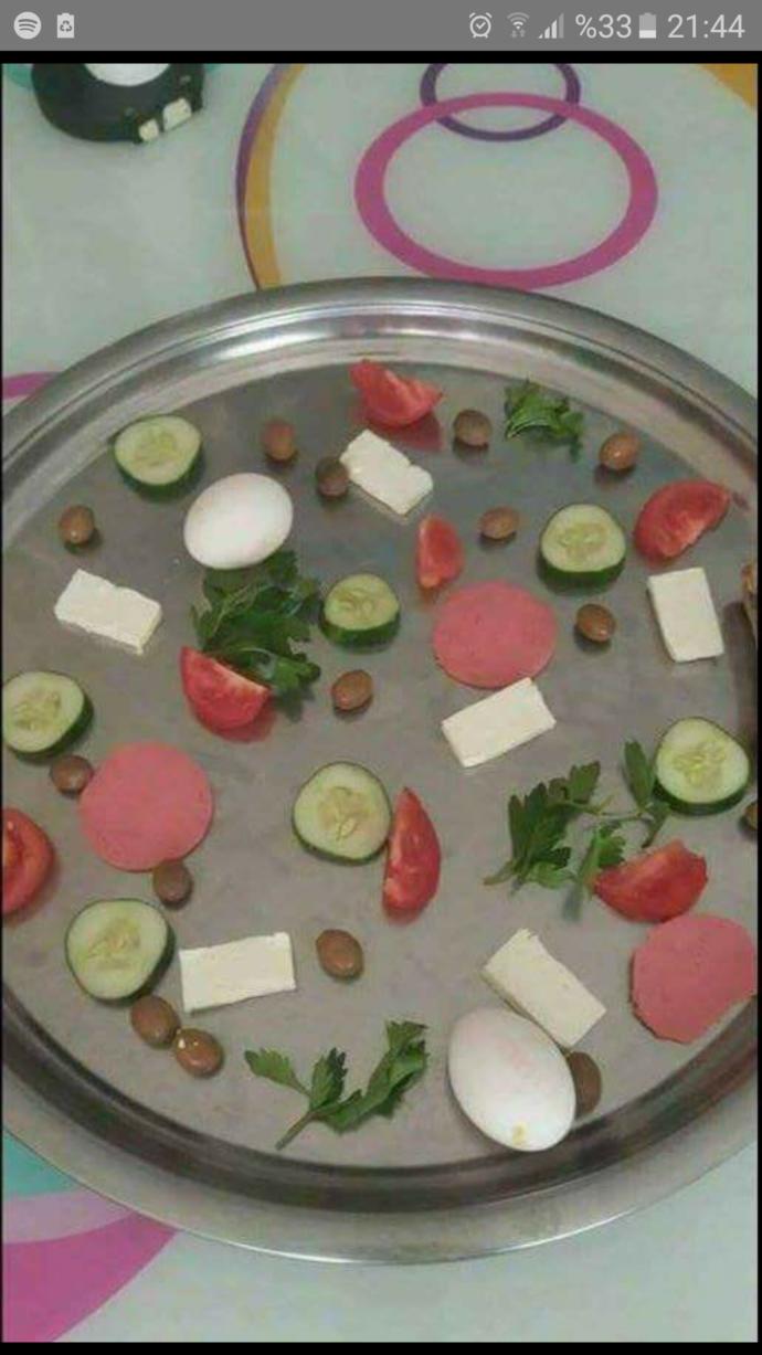 Hoslandigim cocuk bana serpme kahvalti severim dedi. hazirladim.. nasil olmus 😀😀?