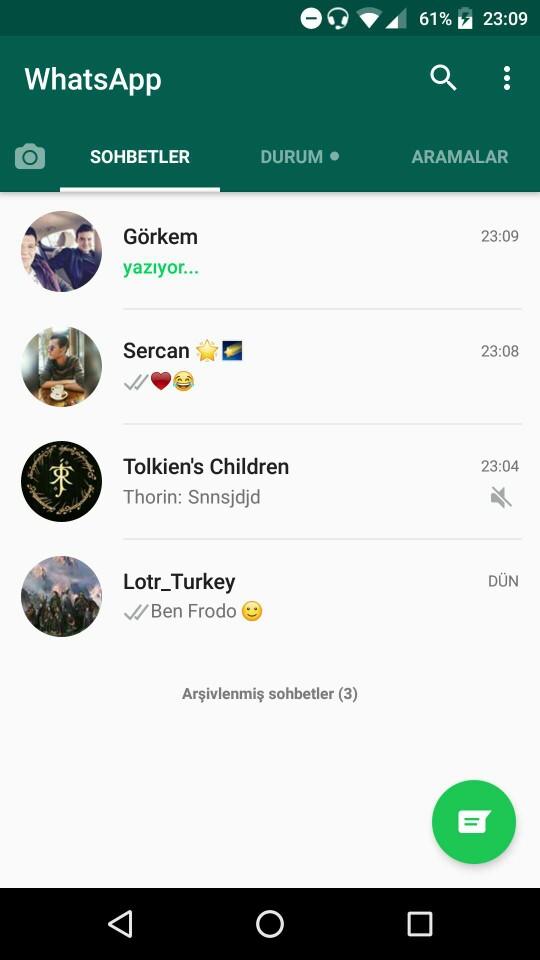 Watsapp gruplarina üyemisiniz. Grup ismi nedir?