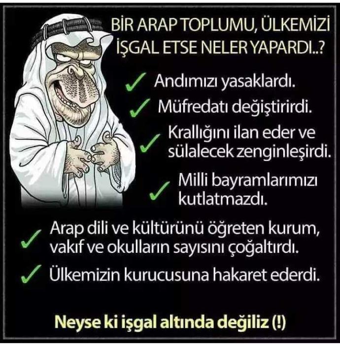 Bir Arap toplumu ülkemizi işgal etse ne olurdu??
