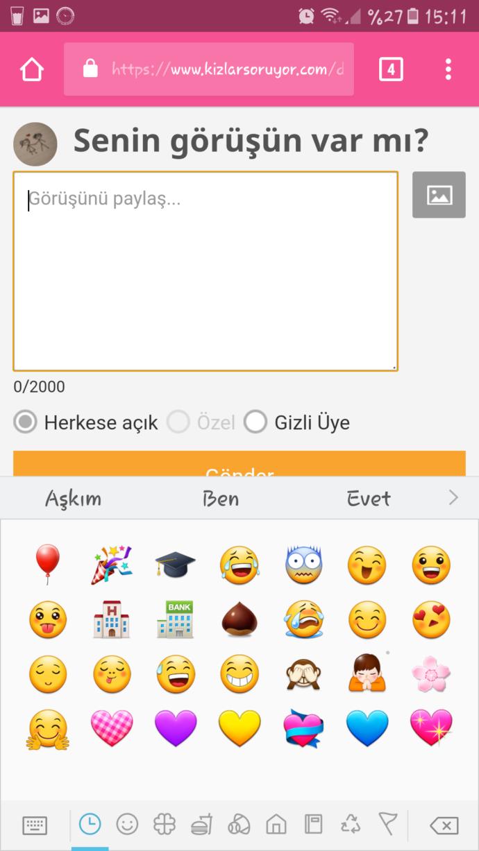 En çok kullandığınız emoji?