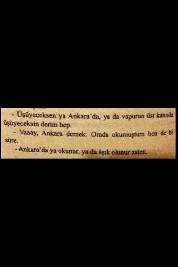 Ankara'da ya okunur ya da aşık olunur..?
