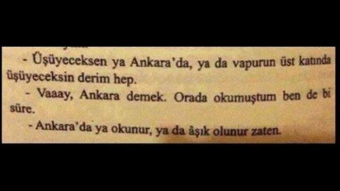 Ankara'da ya okunur  ya da  aşık olunur?